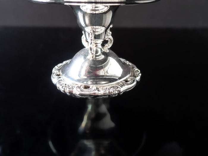 Baroque By Wallace Silver Plate Cake Plate Pedestal Stand