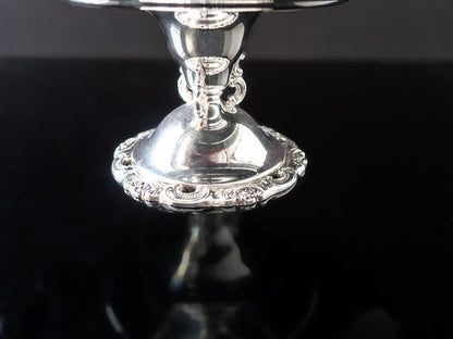 Baroque By Wallace Silver Plate Cake Plate Pedestal Stand