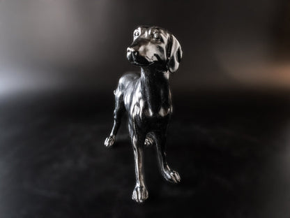 Black Foxhound Dog Sculpture Figure 9" Long Statues