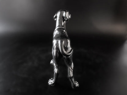 Black Foxhound Dog Sculpture Figure 9" Long Statues