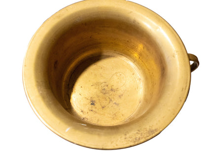 Central Pacific Railroad Large Brass Chamber Pot Hotel Military RR Silver
