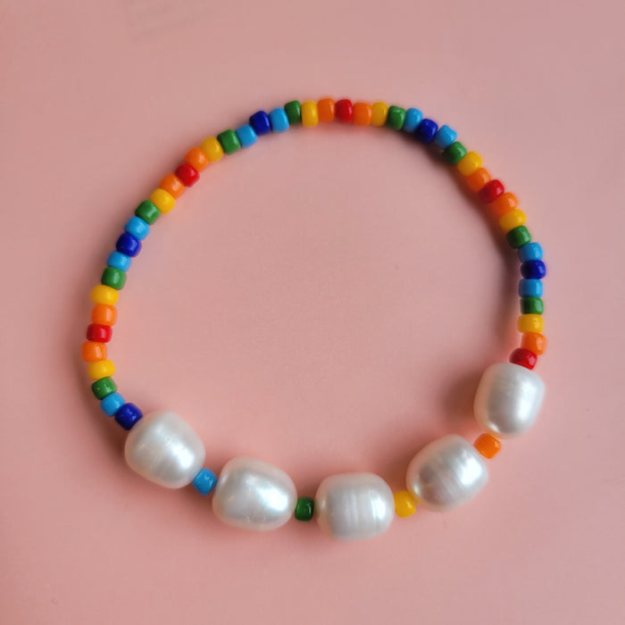 Ellen Chiu: Rainbow Pearl Bracelet