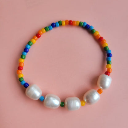 Ellen Chiu: Rainbow Pearl Bracelet