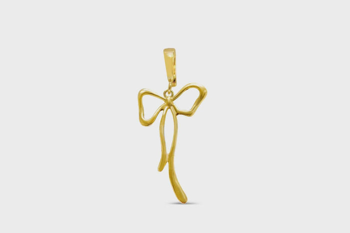 Elongated Bow Clip-on Charm Elongated Bow Clip-on Charm Charms