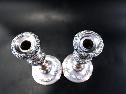 George IV Silver Plate Candle Holder Pair Old Sheffield Plate Candle Sticks Candles And Candelabra