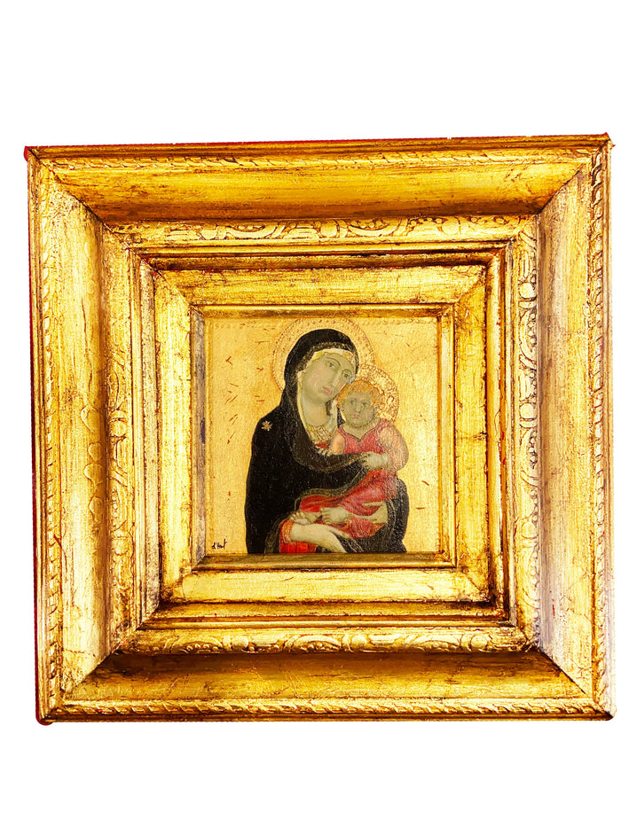 Gilded Framed Oil Painting Madonna And Child Antique Style Paintings And Art
