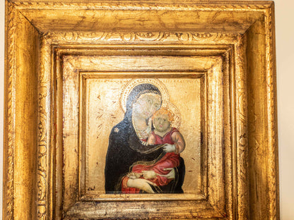 Gilded Framed Oil Painting Madonna And Child Antique Style Paintings And Art