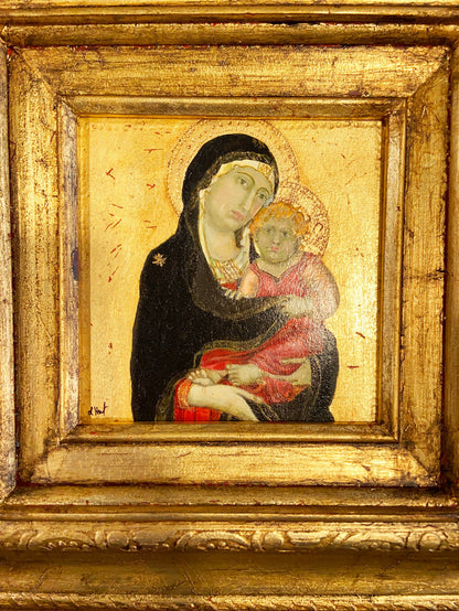 Gilded Framed Oil Painting Madonna And Child Antique Style Paintings And Art