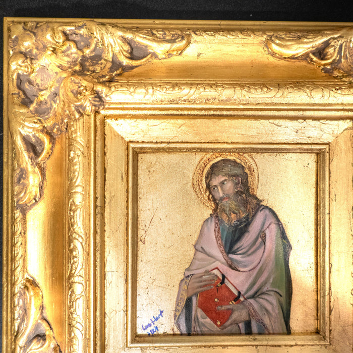 Gilded Framed Oil Painting Saint Andrew Antique Style