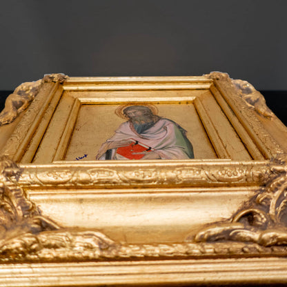 Gilded Framed Oil Painting Saint Andrew Antique Style