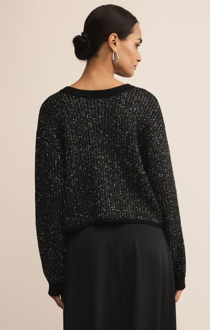 Gleam Sequin Sweater in Black Gleam Sequin Sweater in Black Sweaters