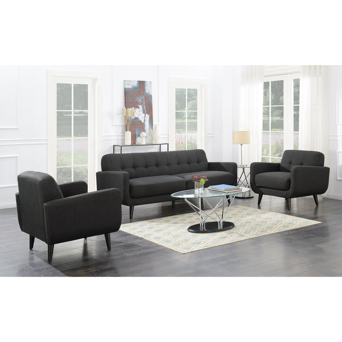 Hadley Tufted Accent Chair - Heirloom Charcoal - Wichita Home Outlet