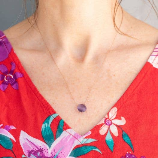 Iolite Gemstone Necklace - I Believe in You Iolite I Believe in You Necklace | Gemstone Gift for Her | The Red Owl Necklaces
