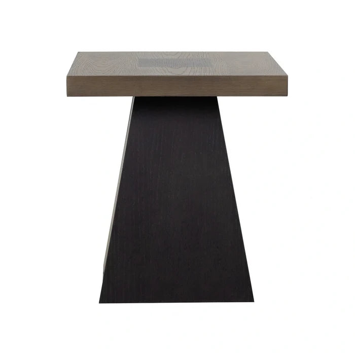Jemma Two-Tone End Table - Gray and Dark Espresso - Wichita Home Outlet