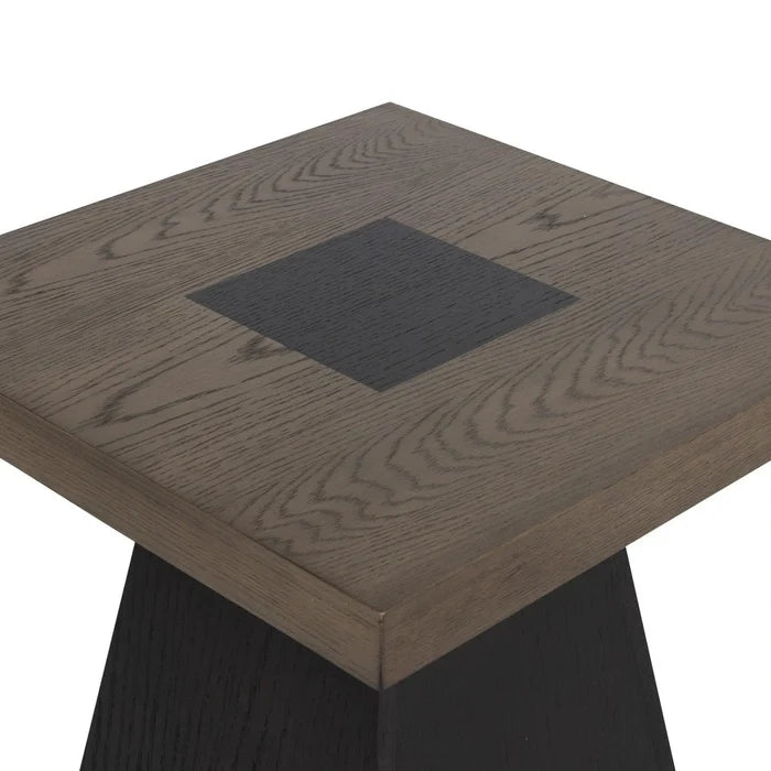 Jemma Two-Tone End Table - Gray and Dark Espresso - Wichita Home Outlet