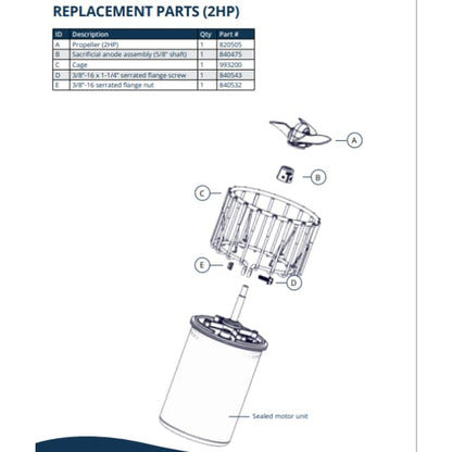 Kasco® Surface Aerator Replacement Parts