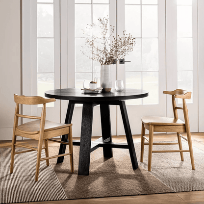 Kaysville Curved Back Wood Dining Chair - Natural (Set of 2) - Wichita Home Outlet