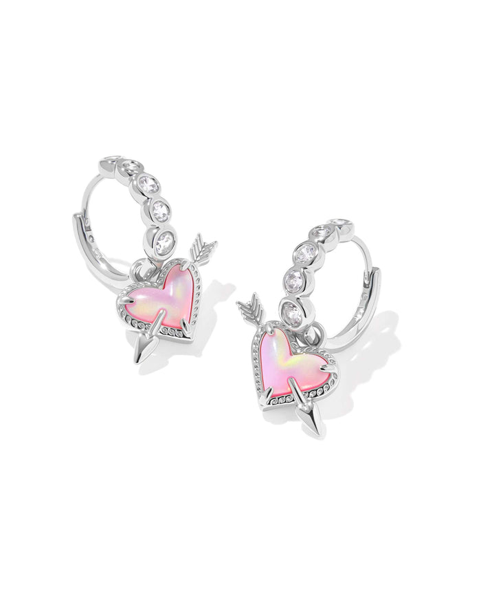 Kendra Scott Ari Heart Arrow Silver Huggie Earrings Kendra Scott Ari Heart Arrow Silver Huggie Earrings Earrings