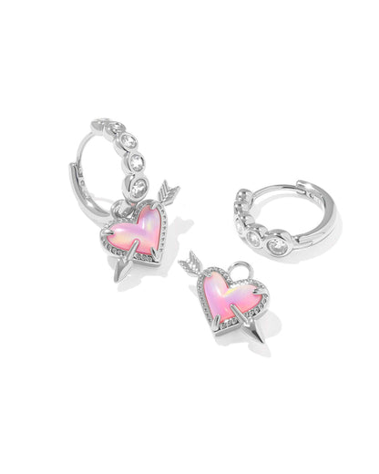Kendra Scott Ari Heart Arrow Silver Huggie Earrings Kendra Scott Ari Heart Arrow Silver Huggie Earrings Earrings