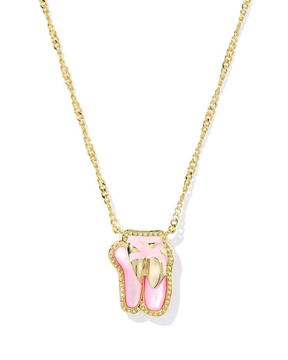 Kendra Scott Ballet Gold Short Pendant Necklace in Blush Mother of Pearl Kendra Scott Ballet Gold Short Pendant Necklace in Blush Mother of Pearl Necklaces