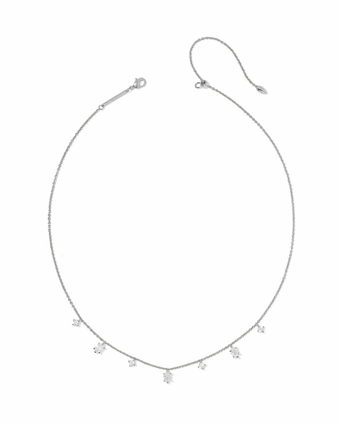 Kendra Scott Cailin Silver Delicate Strand Necklace in White CZ Kendra Scott Cailin Silver Delicate Strand Necklace in White CZ Necklaces