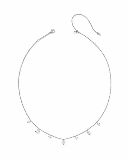 Kendra Scott Cailin Silver Delicate Strand Necklace in White CZ Kendra Scott Cailin Silver Delicate Strand Necklace in White CZ Necklaces