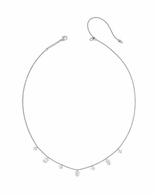 Kendra Scott Cailin Silver Delicate Strand Necklace in White CZ Kendra Scott Cailin Silver Delicate Strand Necklace in White CZ Necklaces