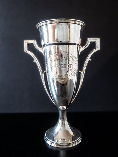 Large Antique Silver Plate Trophy Loving Cup Todd County Fair Late 1800s