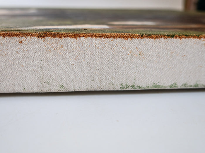 Large Australian Shepherd Dog Portrait Painting 34" x 28" On Canvas Art