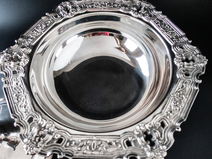 Large Silver Plate Covered Chafing Dish Stand Gorham Hispana Dining And Serving