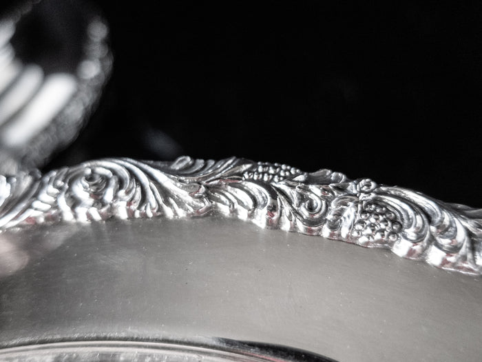 Large Silver Plate Covered Chafing Dish Warming Serving Dish Beverly Manor