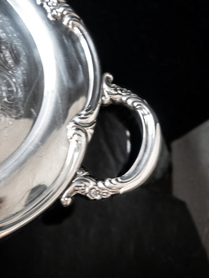 Large Silver Plate Serving Tray Oval Reed And Barton Regent 1820 Serving Trays