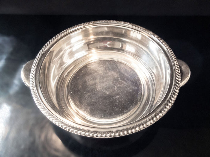 Large Silver Soldered Serving Bowl Serving Dish Circa 1940