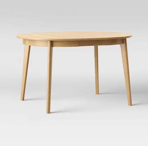 Mid-Century Round 40 - 52" Dining Table - Natural Color - Wichita Home Outlet