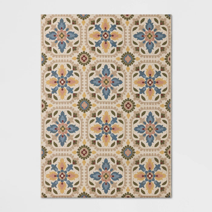 Nomad Woven Area Rug - Beige, 5' x 7' - Wichita Home Outlet