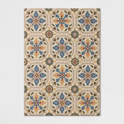 Nomad Woven Area Rug - Beige, 5' x 7' - Wichita Home Outlet