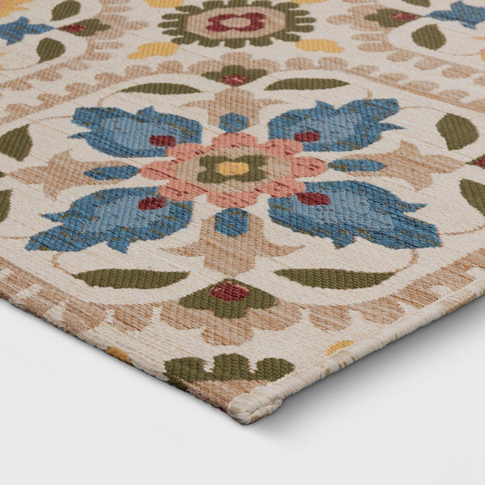 Nomad Woven Area Rug - Beige, 5' x 7' - Wichita Home Outlet