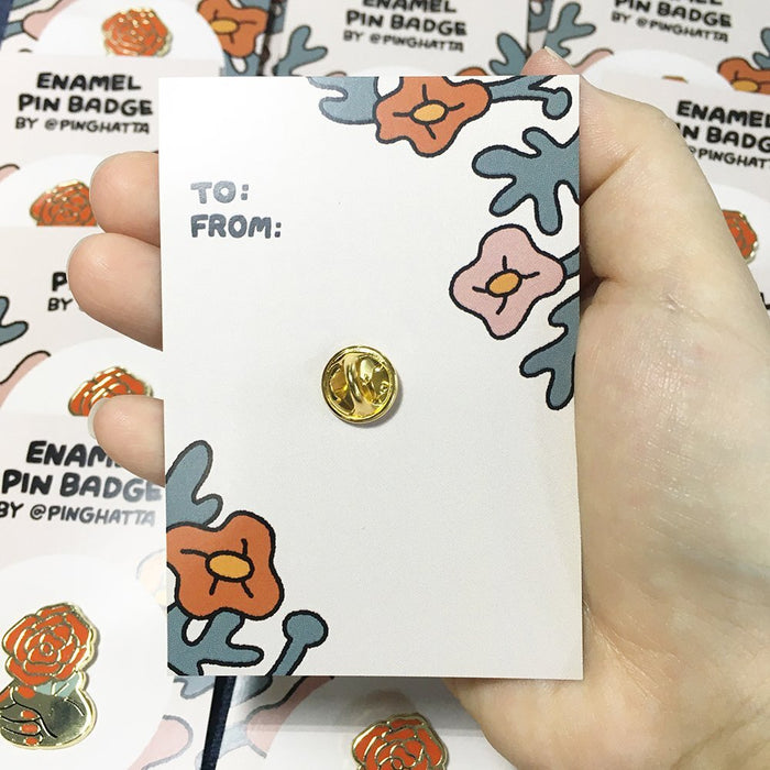 Ping Hatta: Flower in Hand Enamel Pin