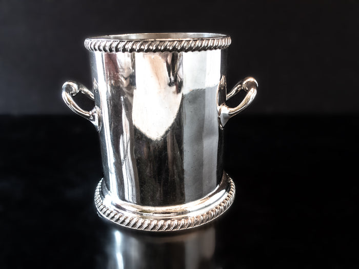 Rare Antique Silver Plate Ice Bucket Champagne Chiller Atkin Bros Late 1800's Barware