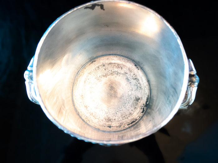 Rare Antique Silver Plate Ice Bucket Champagne Chiller Atkin Bros Late 1800's Barware