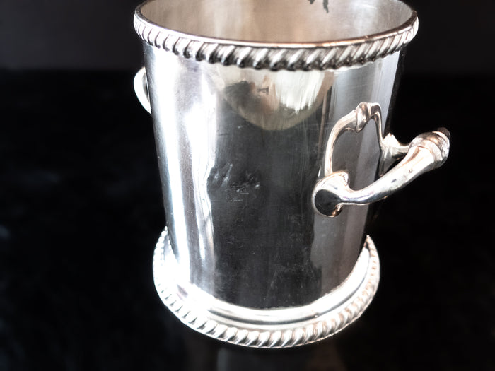 Rare Antique Silver Plate Ice Bucket Champagne Chiller Atkin Bros Late 1800's Barware