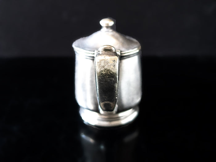 Rare Silver Soldered Teapot Schaber Cafeteria Los Angeles 1928 Opening Year Hotel Military RR Silver
