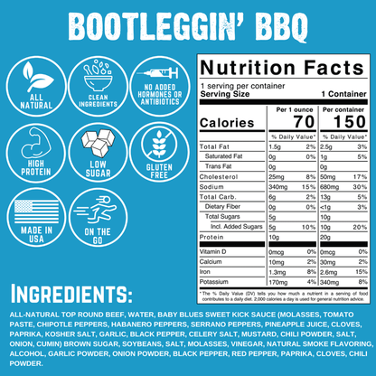 Righteous Felon Bootleggin' BBQ Beef Jerky 2oz - Wichita Home Outlet