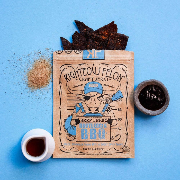 Righteous Felon Bootleggin' BBQ Beef Jerky 2oz - Wichita Home Outlet