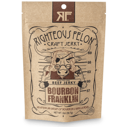 Righteous Felon Bourbon Franklin Beef Jerky 2oz - Wichita Home Outlet