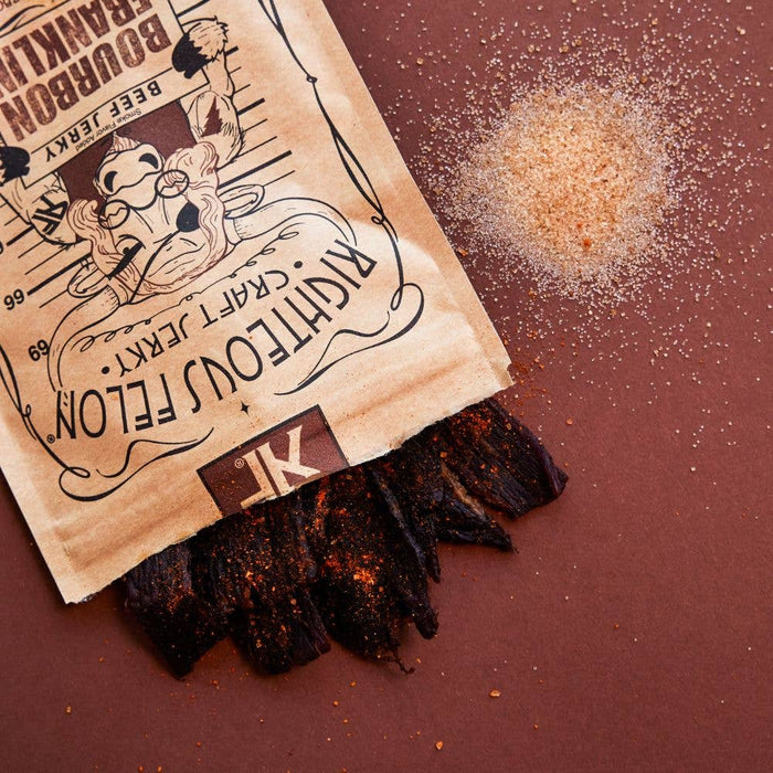 Righteous Felon Bourbon Franklin Beef Jerky 2oz - Wichita Home Outlet