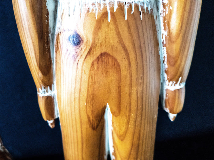 Sarreid Ltd Pair Wooden Folk Art Sculptures Man And Woman Made In Spain Tall 23"