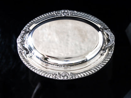 Silver Plate Covered Vegetable Dish With Divided Glass Insert By Poole Silver And Silverplate