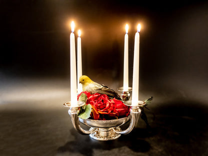 Silver Plate Epergne Vase Candle Holder Spritzer And Fuhrmann Silver And Silverplate