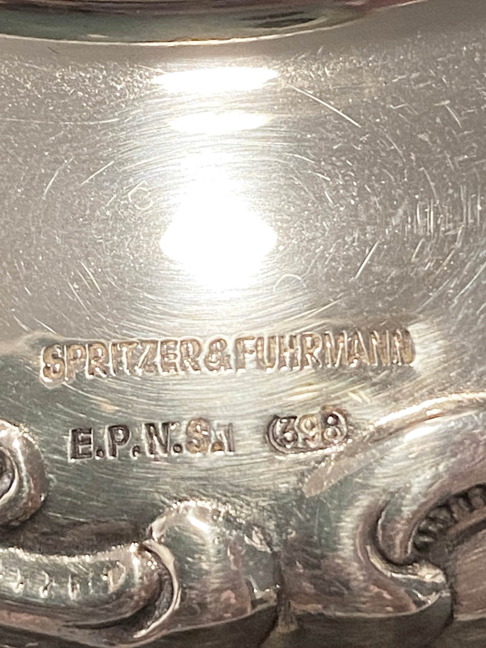 Silver Plate Epergne Vase Candle Holder Spritzer And Fuhrmann Silver And Silverplate